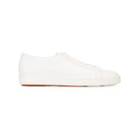 Santoni Tênis de couro com cadarço - Branco
