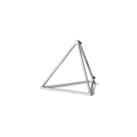 Shihara Brinco único Triangle - Metálico