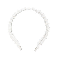Shrimps Diana beaded headband - Branco