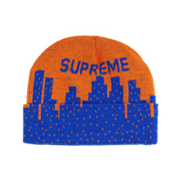 Supreme Gorro com estampa New York - Laranja