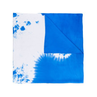 Suzusan Lenço de seda tie-dye - Azul