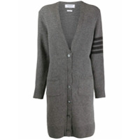 Thom Browne Cardigan de lã misto - Cinza
