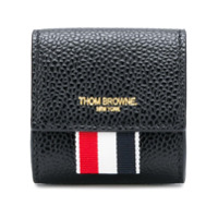 Thom Browne Porta moeda de couro - Preto