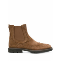 Tod's Ankle boot de couro e camurça - Marrom