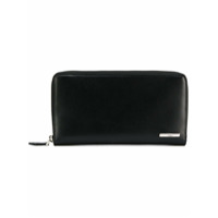 Tod's Carteira de couro com logo - Preto