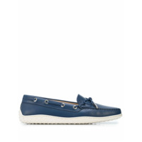 Tod's Mocassim de couro com cadarço - Azul