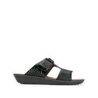 Tod's Sandália com logo e recortes - Preto
