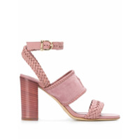 Tod's Sandália de salto com trama - Rosa