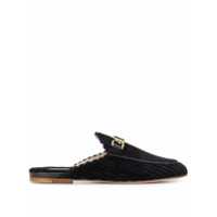 Tod's Sapato mule com logo - Preto