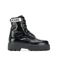 Tommy Jeans leather ankle boots - Preto