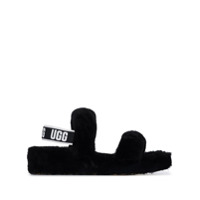 UGG Slide Oh Yeah com pelos - Preto