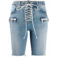 UNRAVEL PROJECT Short jeans com amarração - Azul