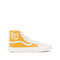 Vans Tênis cano alto com slogan - Amarelo