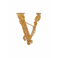 Versace Broche com logo - Dourado