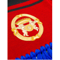Versace Cachecol de lã com logo - Vermelho
