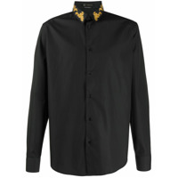 Versace Camisa com bordado barroco - Preto