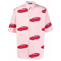 Versace Camisa com estampa de carros - Rosa