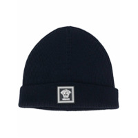 Versace Gorro com patch de logo - Azul