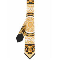 Versace Gravata com estampa barroca - Branco