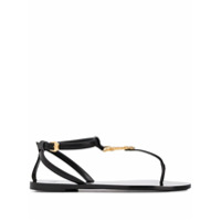 Versace Sandália Virtus com fivela - Preto