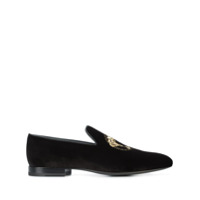 Versace Slipper 'Medusa' de veludo - Preto