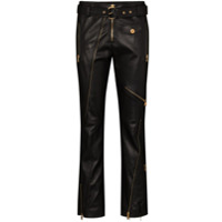 Versace zip-detail cropped trousers - Preto