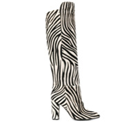 Via Roma 15 zebra pattern boots - Preto
