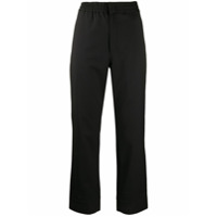 Y-3 Calça reta com logo - Preto