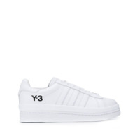 Y-3 white leather trainers - Branco