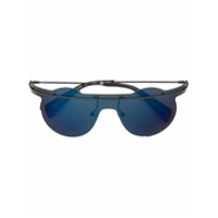 Yohji Yamamoto Óculos de sol aviador - Preto