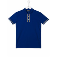 Young Versace Camisa polo com logo - Azul