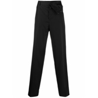 Y/Project Calça listrada desconstruída - Preto