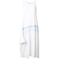 Y's Vestido assimétrico sem mangas - Branco