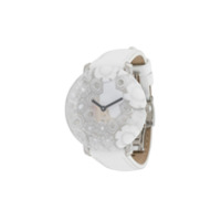 Yunik Relógio 36mm redondo floral - Branco