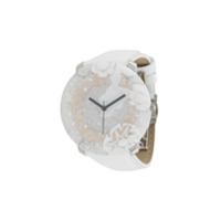 Yunik Relógio 44mm floral grande - Branco