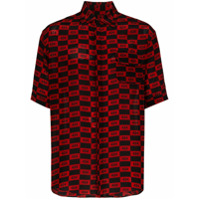 424 logo checked shirt - Vermelho