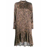 8pm leopard-print midi dress - Marrom