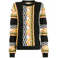 Aalto Suéter de tricô abstrato - Preto