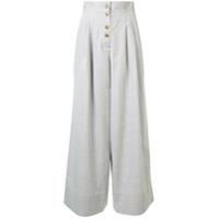 Acler Calça palazzo Parkway - Cinza