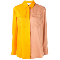 Acler Camisa Goldram color block - Laranja