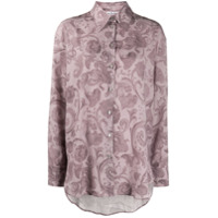 Acne Studios floral print shirt - Roxo