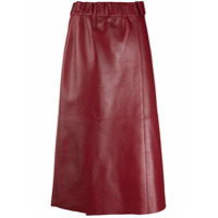 Acne Studios leather A-line skirt - Vermelho