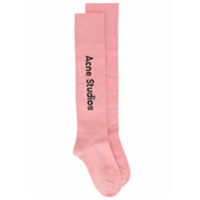 Acne Studios logo-jacquard socks - Rosa