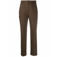 Agnona belted tapered trousers - Marrom