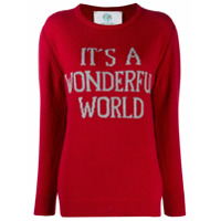 Alberta Ferretti slogan sweater - Vermelho