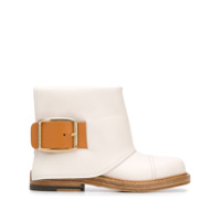 Alexander McQueen Bota com fivela - Branco