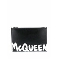 Alexander McQueen Clutch com logo - Preto