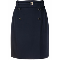 Alexander McQueen Saia com cinto - Azul