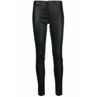 Alice+Olivia Calça de couro - Preto