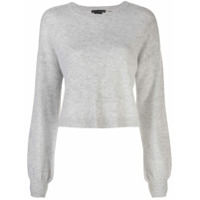 Alice+Olivia Suéter cropped Ansley - Cinza